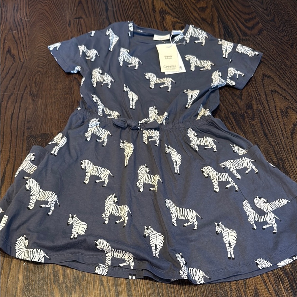Mango Kids Zebra Print Dress